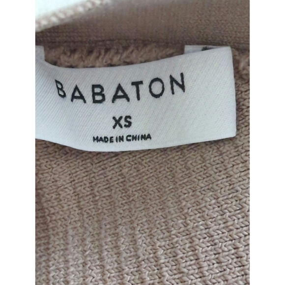 Babaton Saville Tan Sculpt Knit Criss Cross Cropped Tank Womens XS Halter Top - Picture 9 of 10